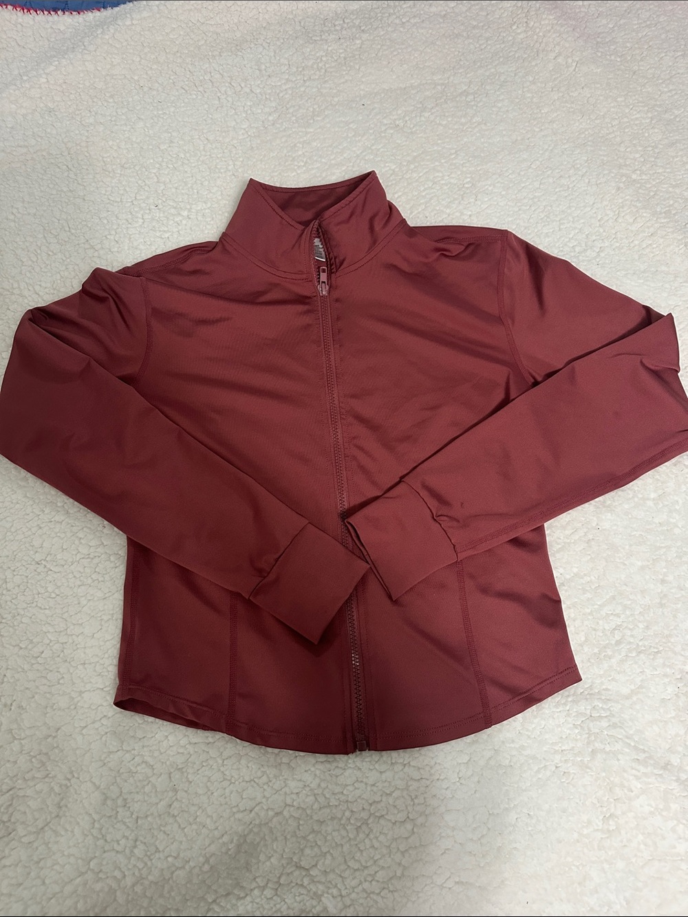 Amazon Women's Burgundy Zip-Up Jacket
